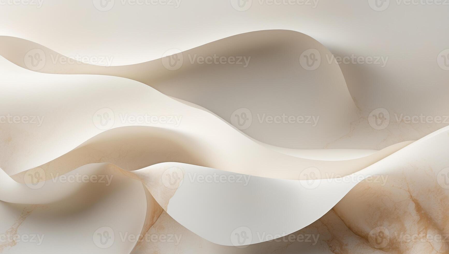 Abstract background with white paper waves photo