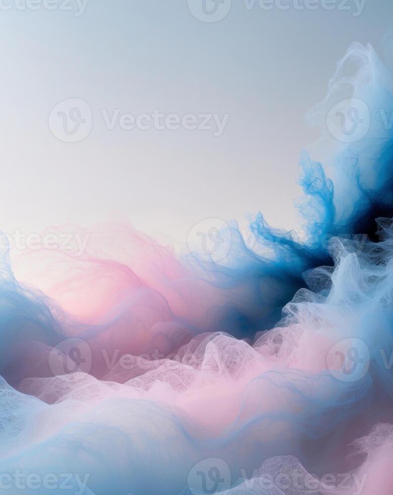 A blue and pink cloud with a white background photo