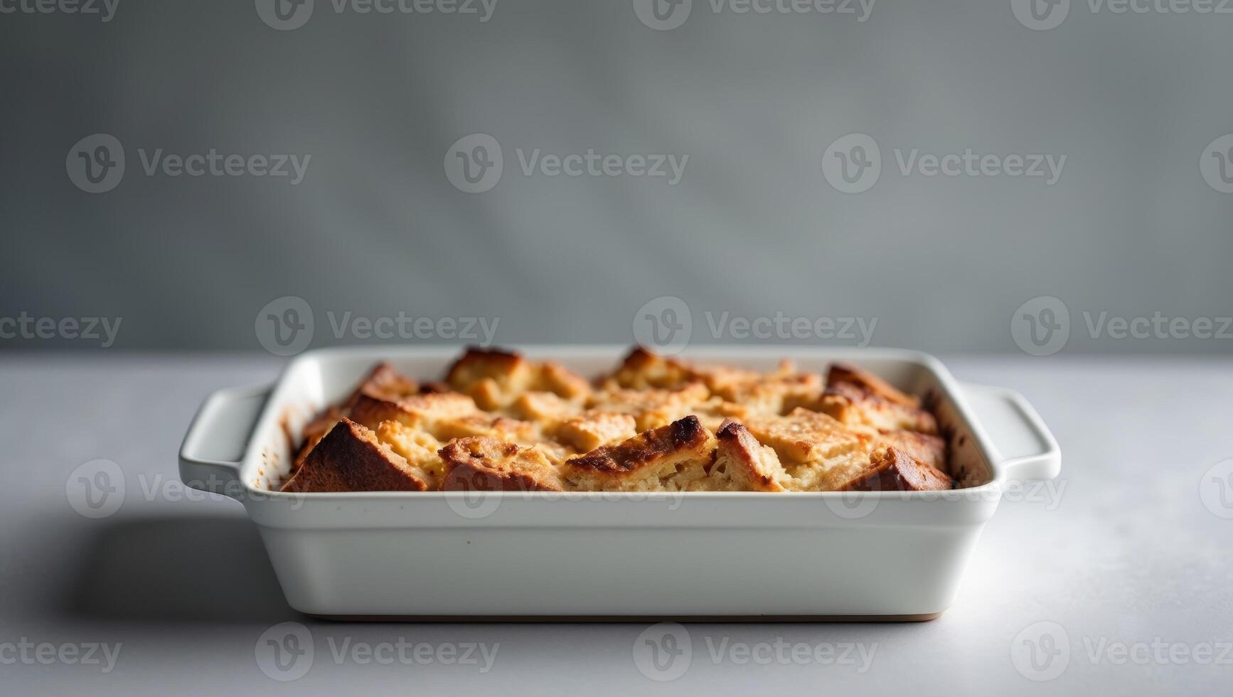 A white dish with bread in it photo