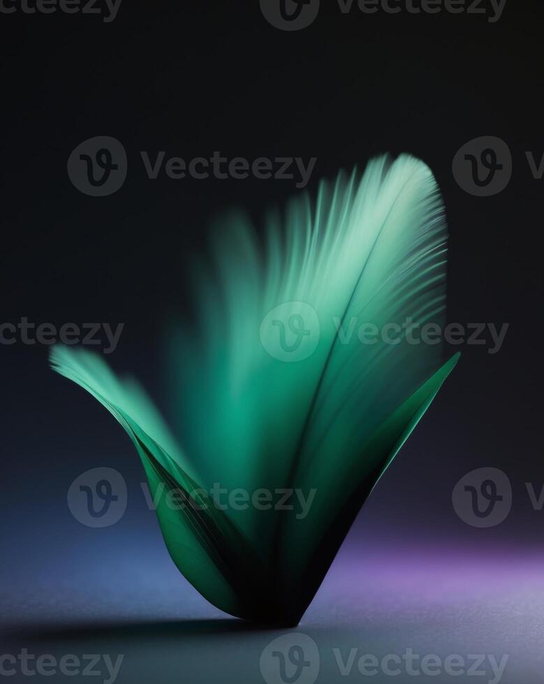 black background blurred green shape abstract dark colorful gradient photo