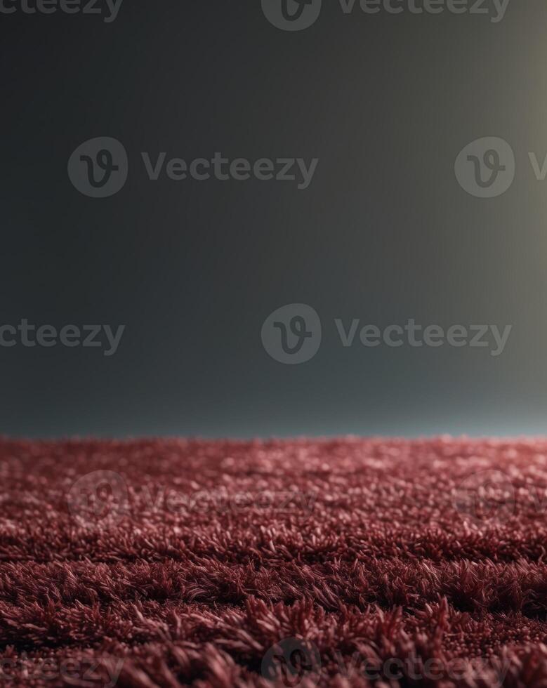 a close up of a textured deep red carpet showcasing its plush fibers photo
