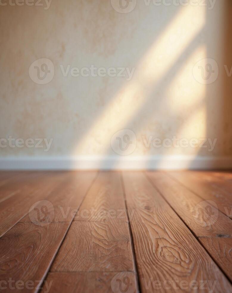 Brown Wooden Floor with Warm Textured Background for Creative Use photo