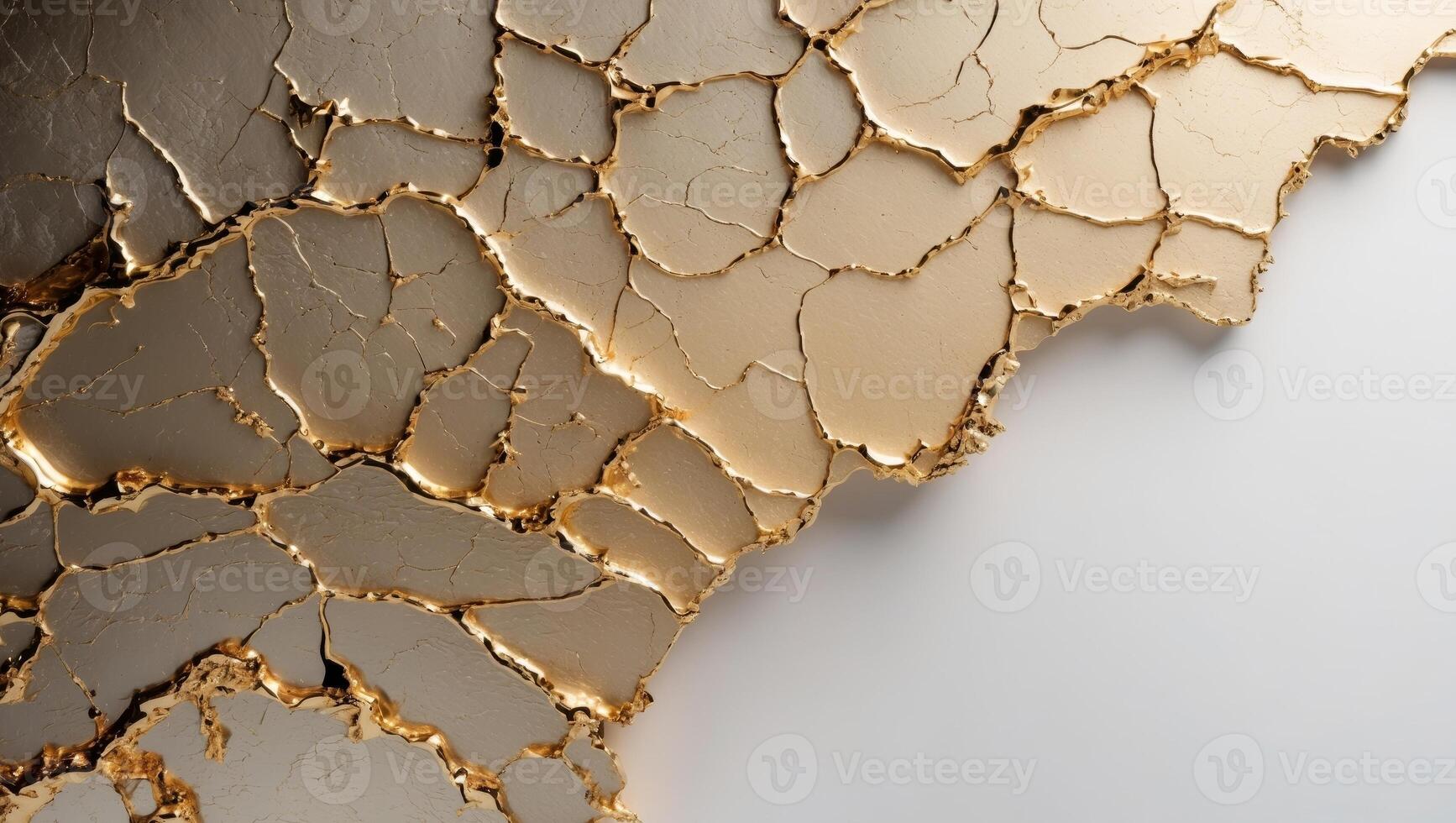 Textured Gold Surface with Irregular Cracks and Variations in Tone photo