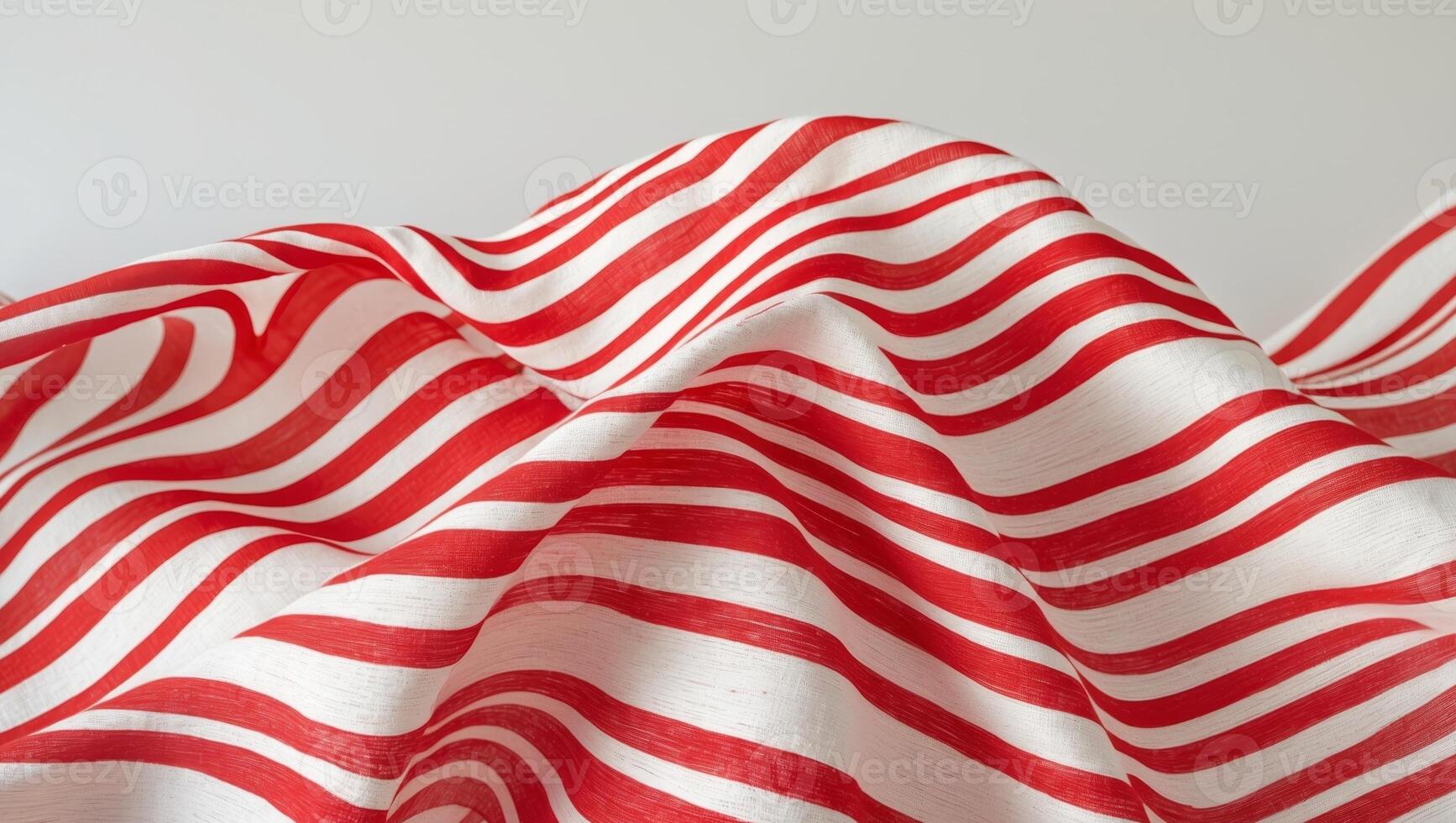 wavy red and white striped fabric texture abstract wave photo