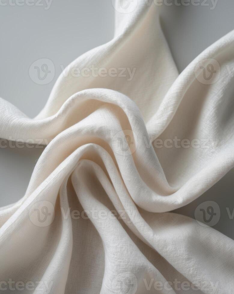 Soft Textured Fabric with Gentle Folds in Studio Lighting photo