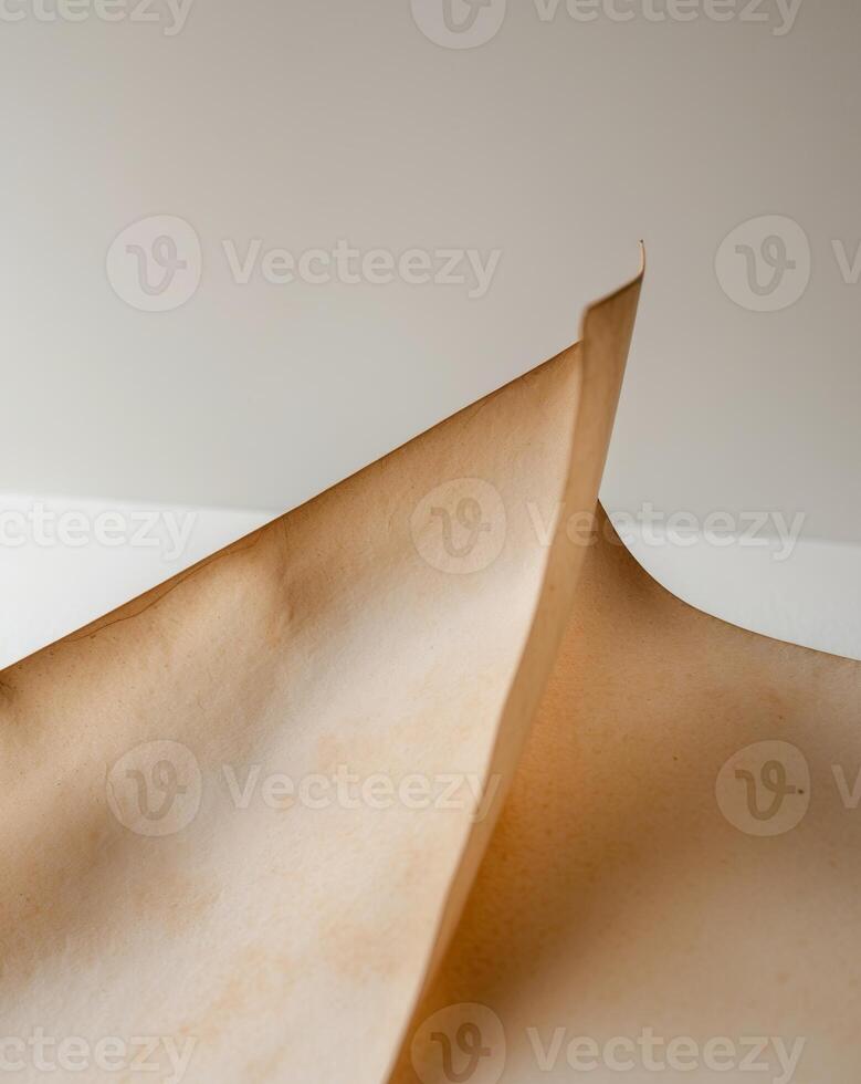 A piece of paper with a crease on it photo