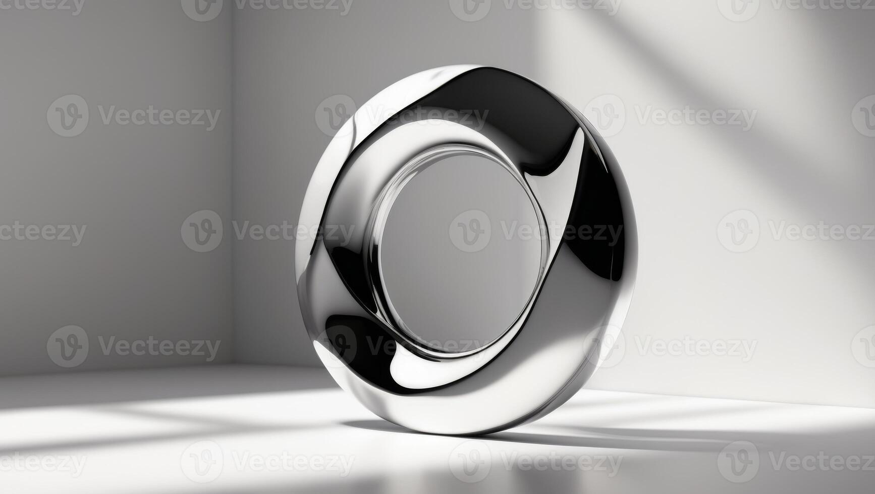 Shiny Twisted Metal Circle Abstract Design photo