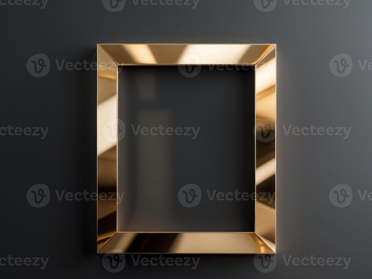 Geometric Golden Frame on Black for Fashion Banners photo