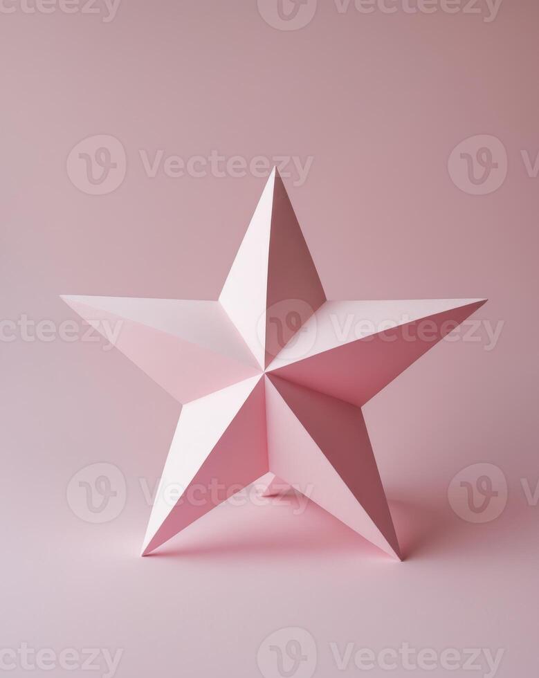 a close up of a pink star on a pink background photo
