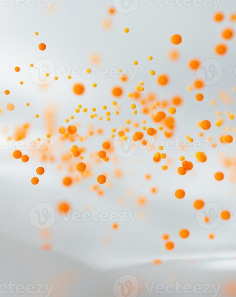Blurry image of a bunch of bright orange and yellow dots photo