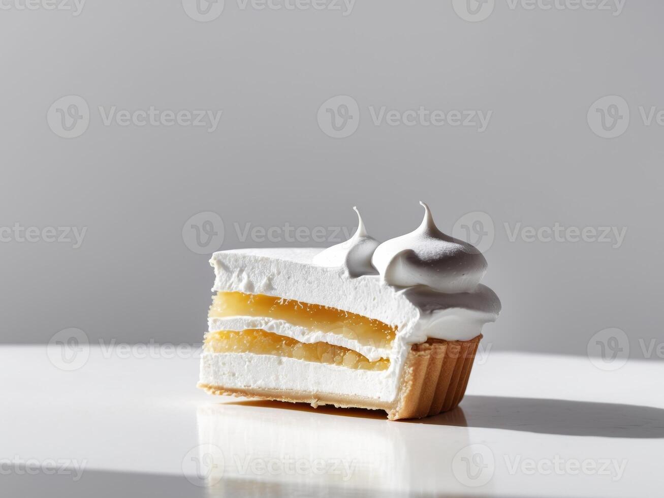 Delicious Three Layered Meringue Pie Slice photo