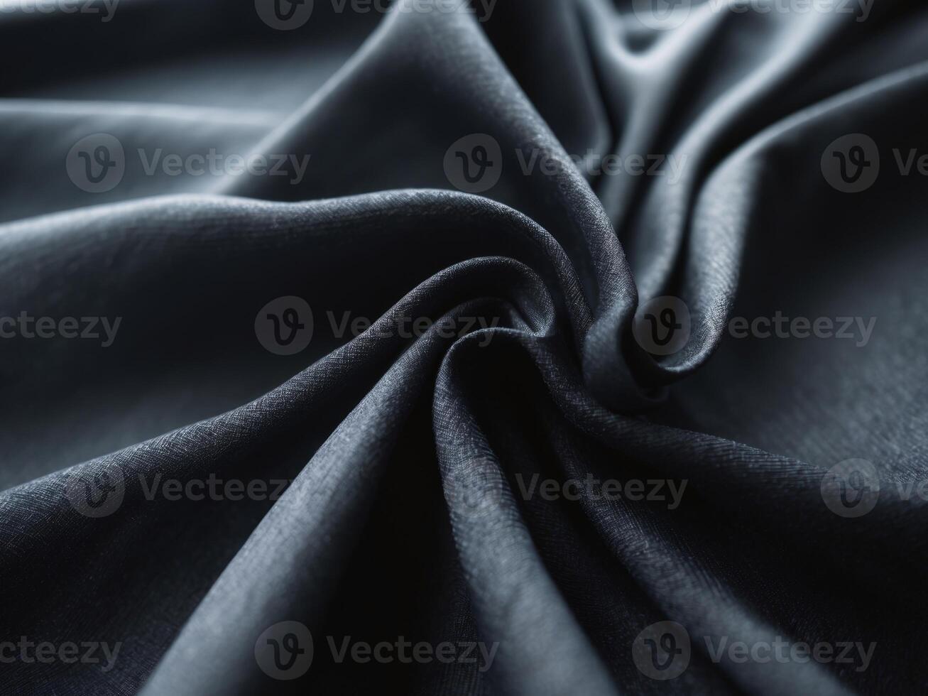 Dark Fabric Texture with Elegant Ripples and Folds photo