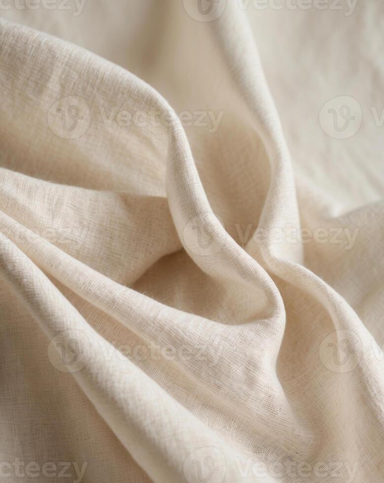 Natural linen material textile canvas texture background photo