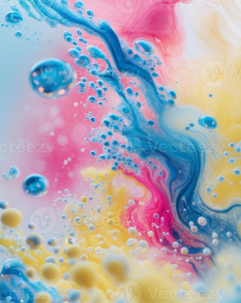 Vibrant Abstract Bubble Background with Gradient Colors photo