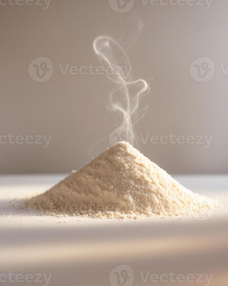 Pile of Garlic Powder Off white fine with a strong pungent aroma photo