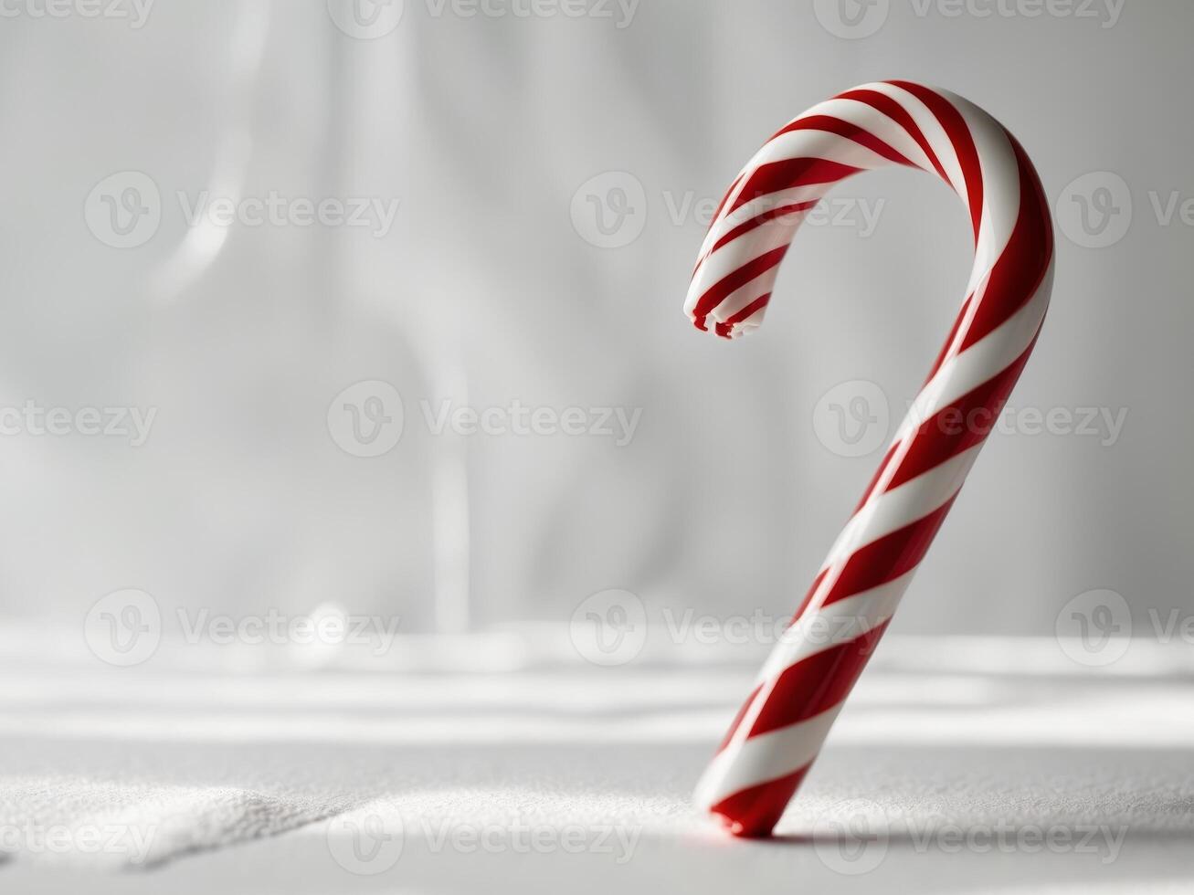 Red and white striped candy cane decoration photo