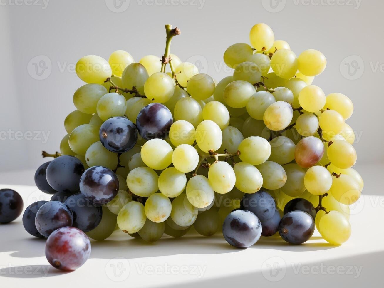 Green and Dark Grapes Cluster Freshness Delight photo