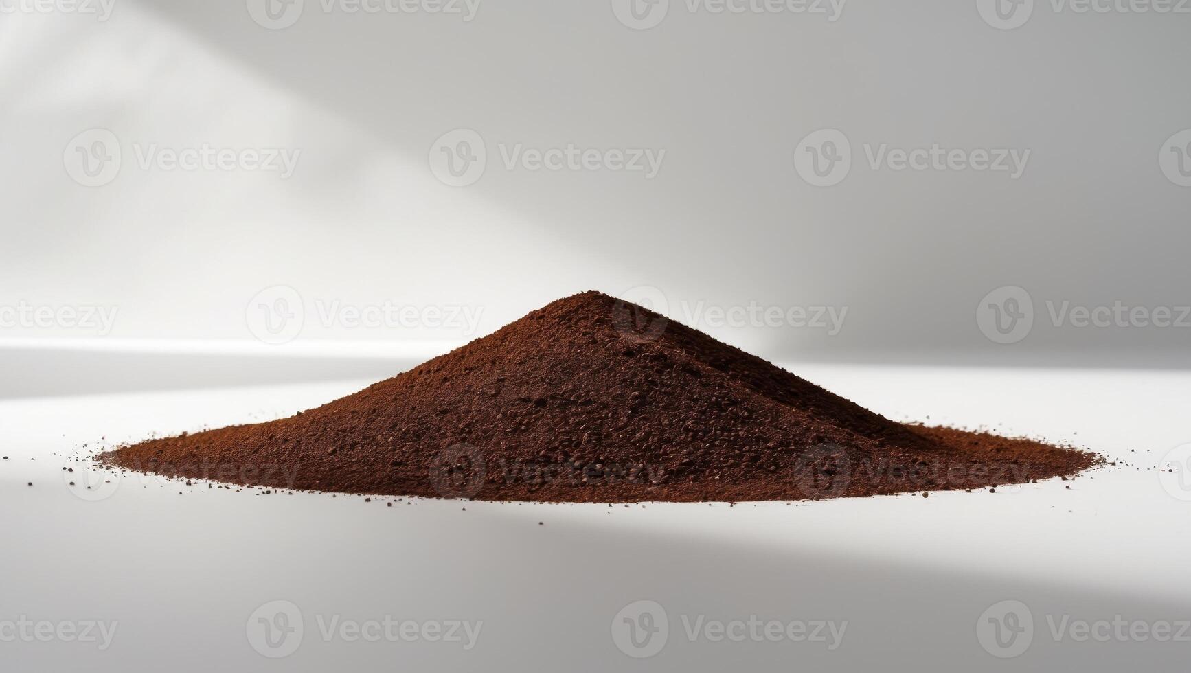 Pile of Coffee Grounds Dark brown granular with a strong earthy photo