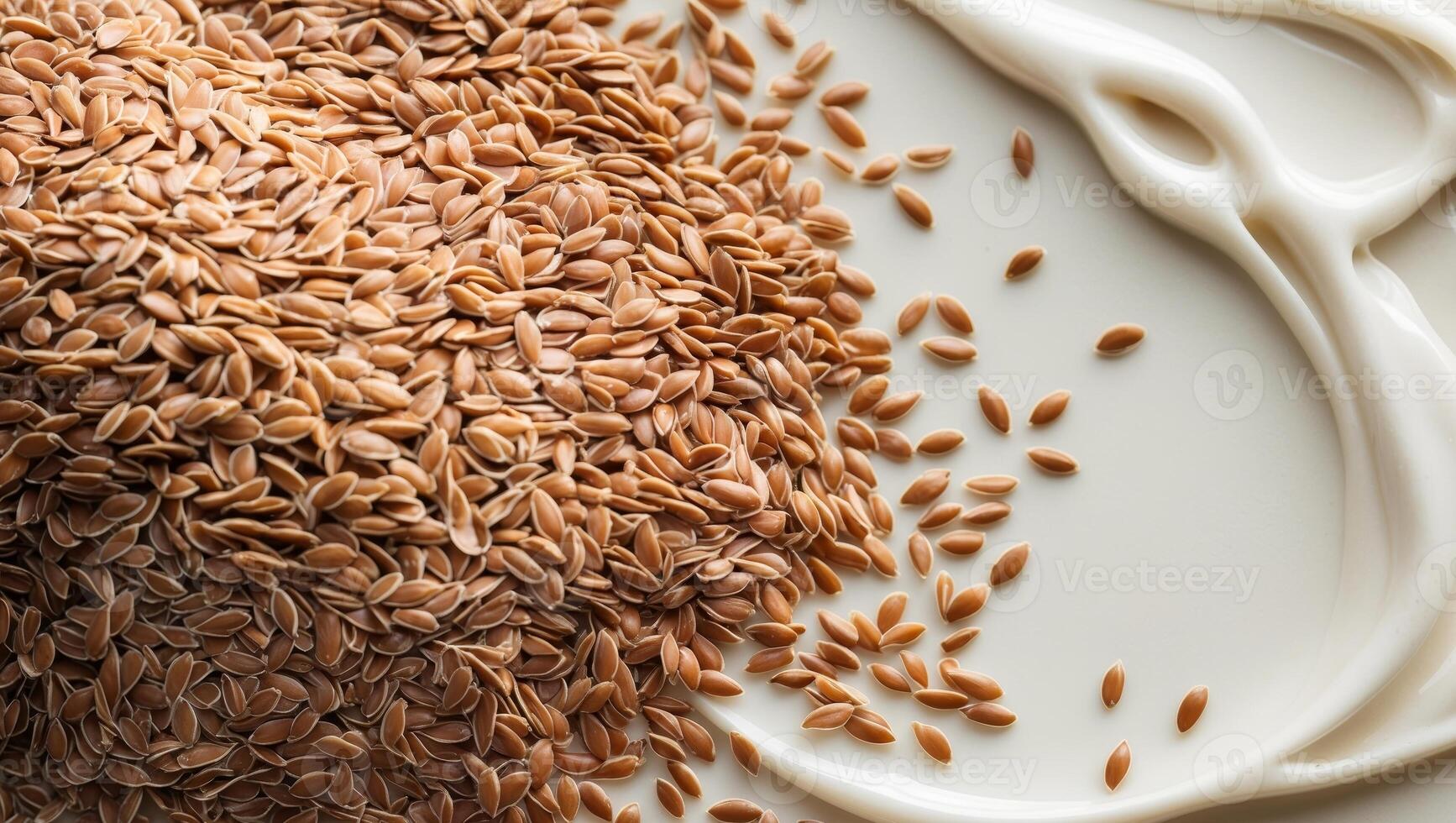 Flaxseed texture background for health and nutrition design photo