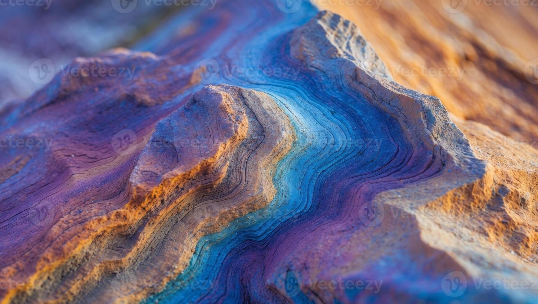 Colorful textured rock surface with gradient shades in nature photo