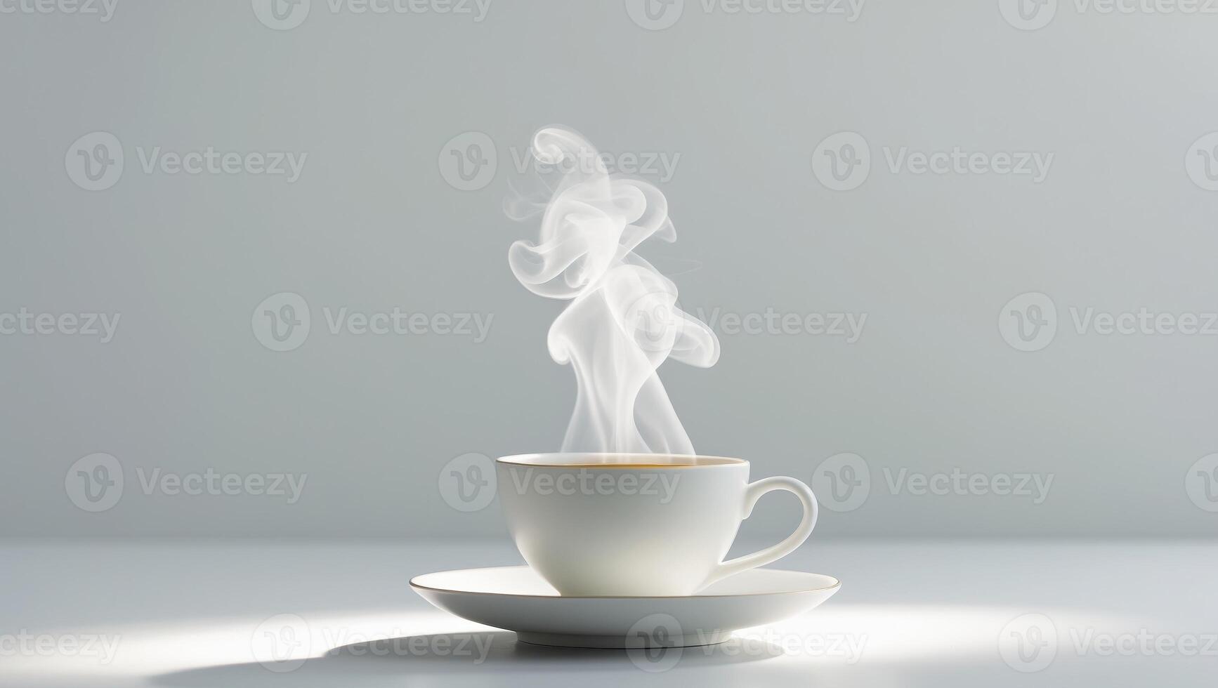 A cup of coffee with steam coming out of it photo