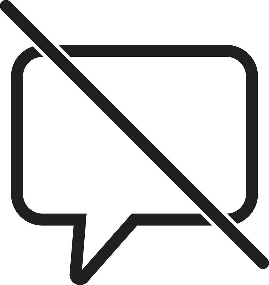 No comment icon isolated on white background . No chat icon . illustration vector