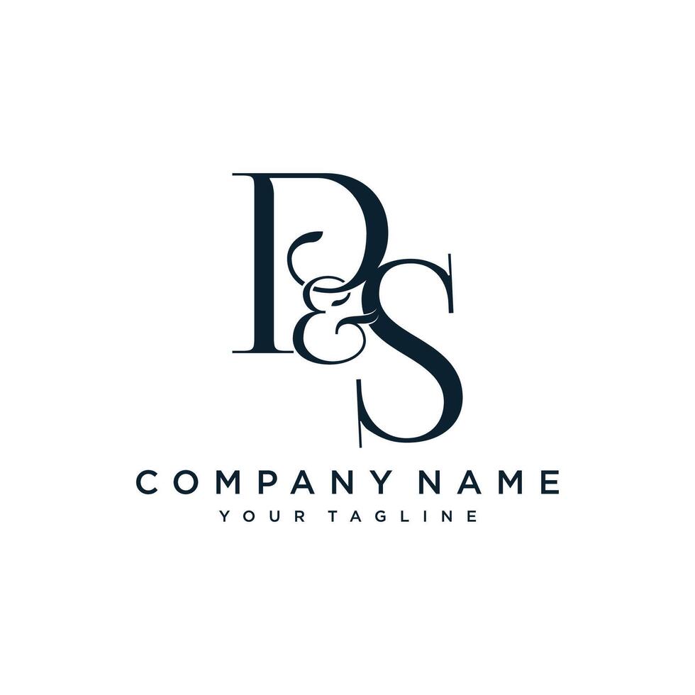 PS Initial logo. Ampersand monogram logo vector
