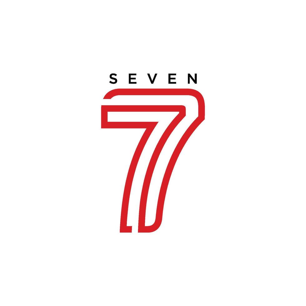 Number Seven Logo illustration vector