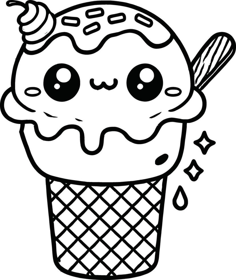 printable coloring pages for kids ice cream coloring pages, sweet coloring pages vector