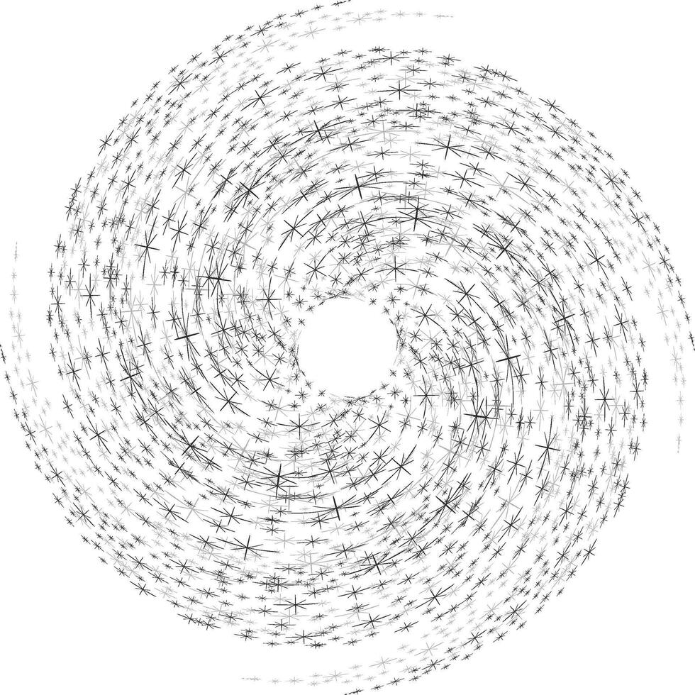 spiral black and white stars vector
