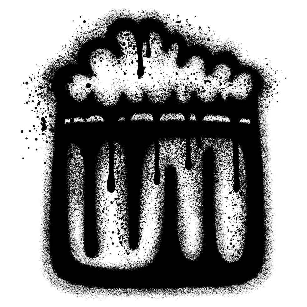 Spray Painted Graffiti milkshake Sprayed isolated with a white background. vector