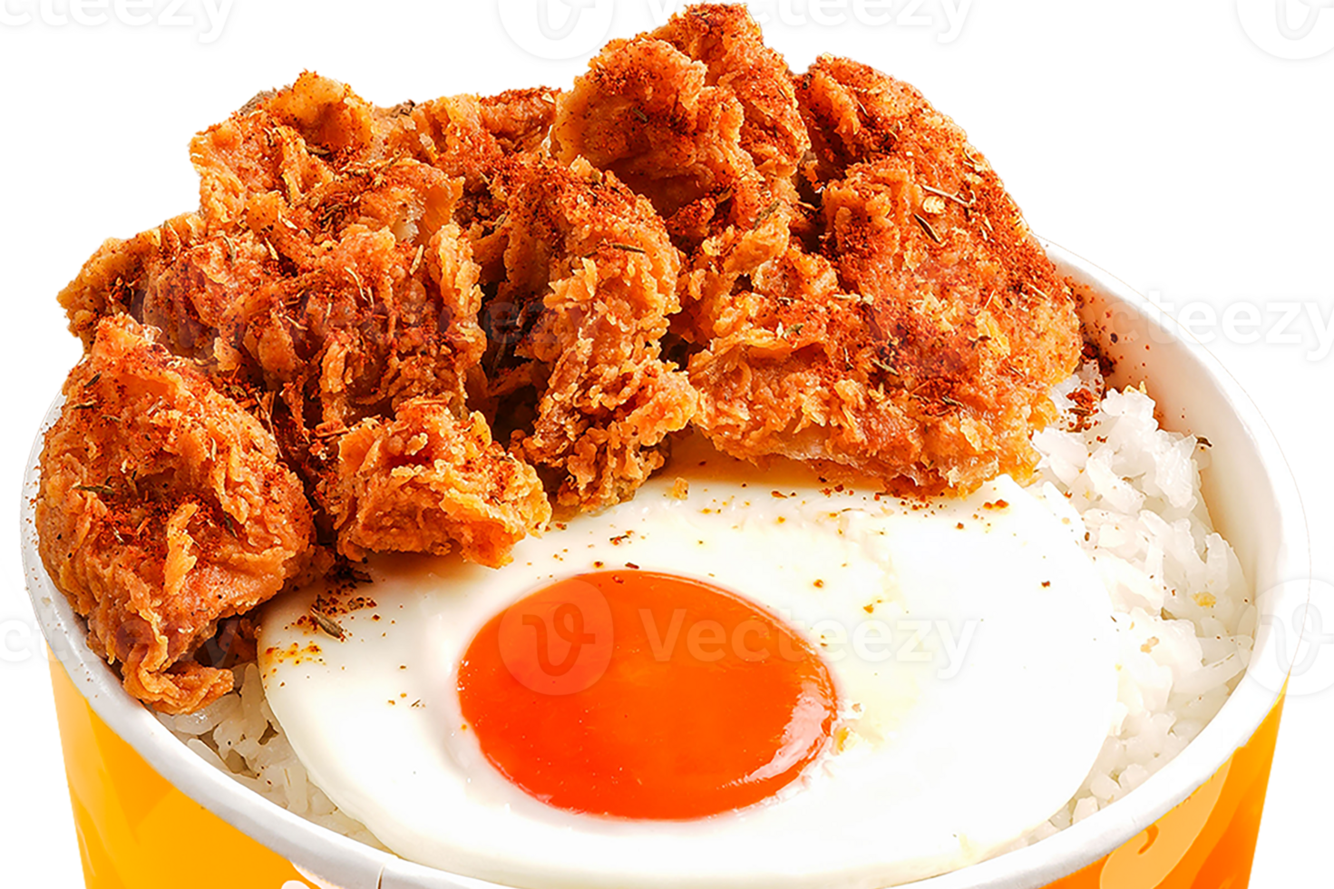 Truffle Chicken Cajun Spicy with Egg png