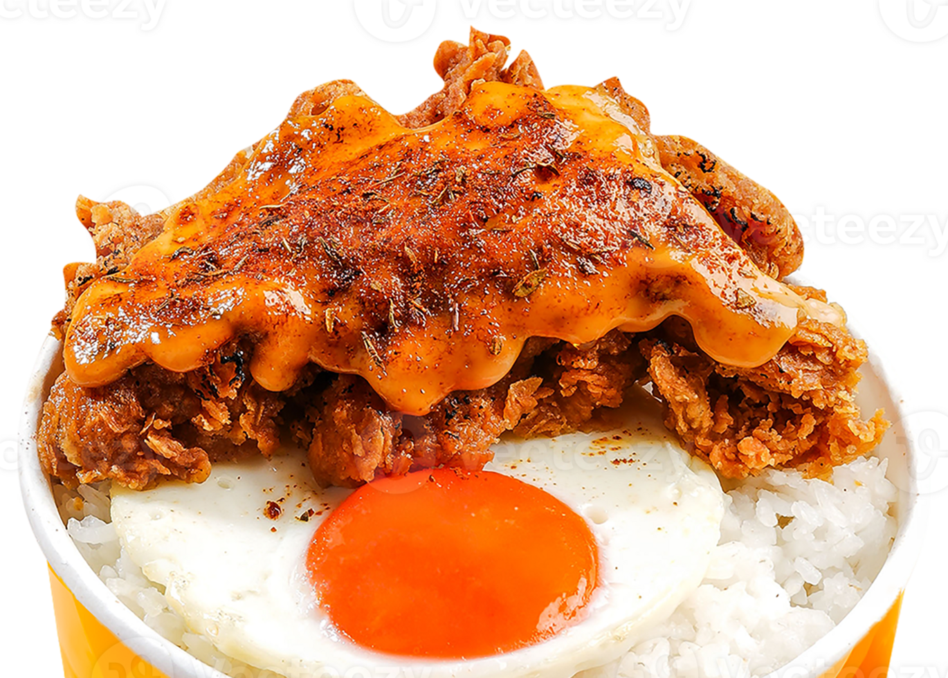 Truffle Chicken Mentai Sauce with egg png