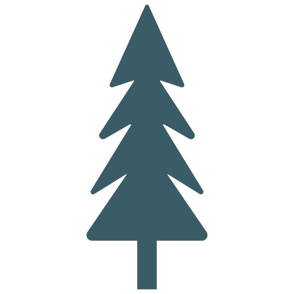 Minimalist Silhouette Pine Tree Illustration vector