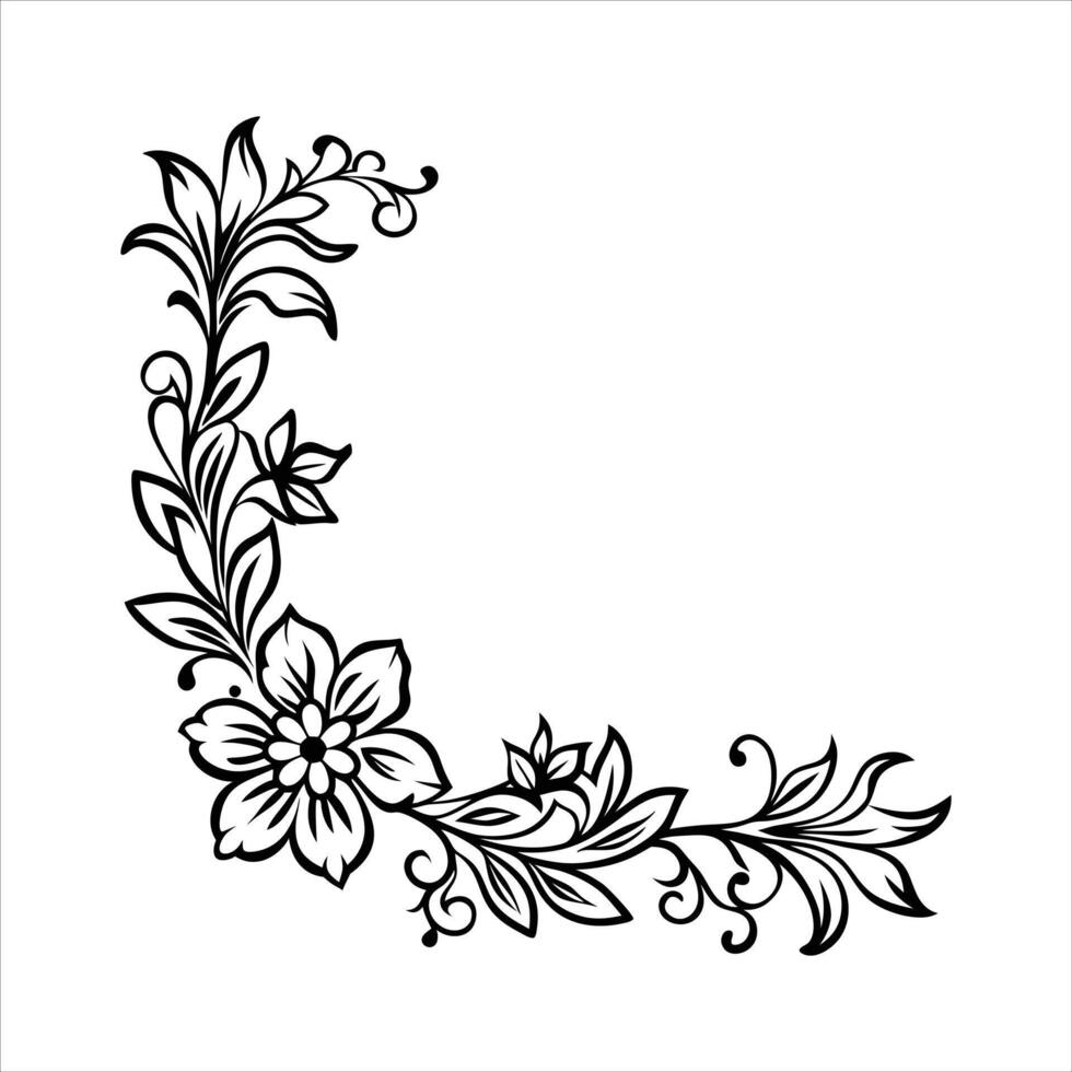 Elegant Corner Floral vector