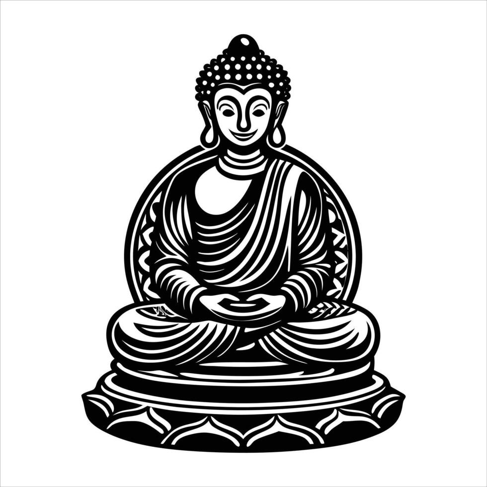 Base Buddha Statue royalty vector