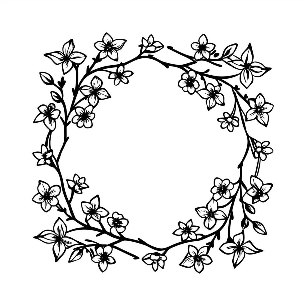 Cherry Blossom Frame vector