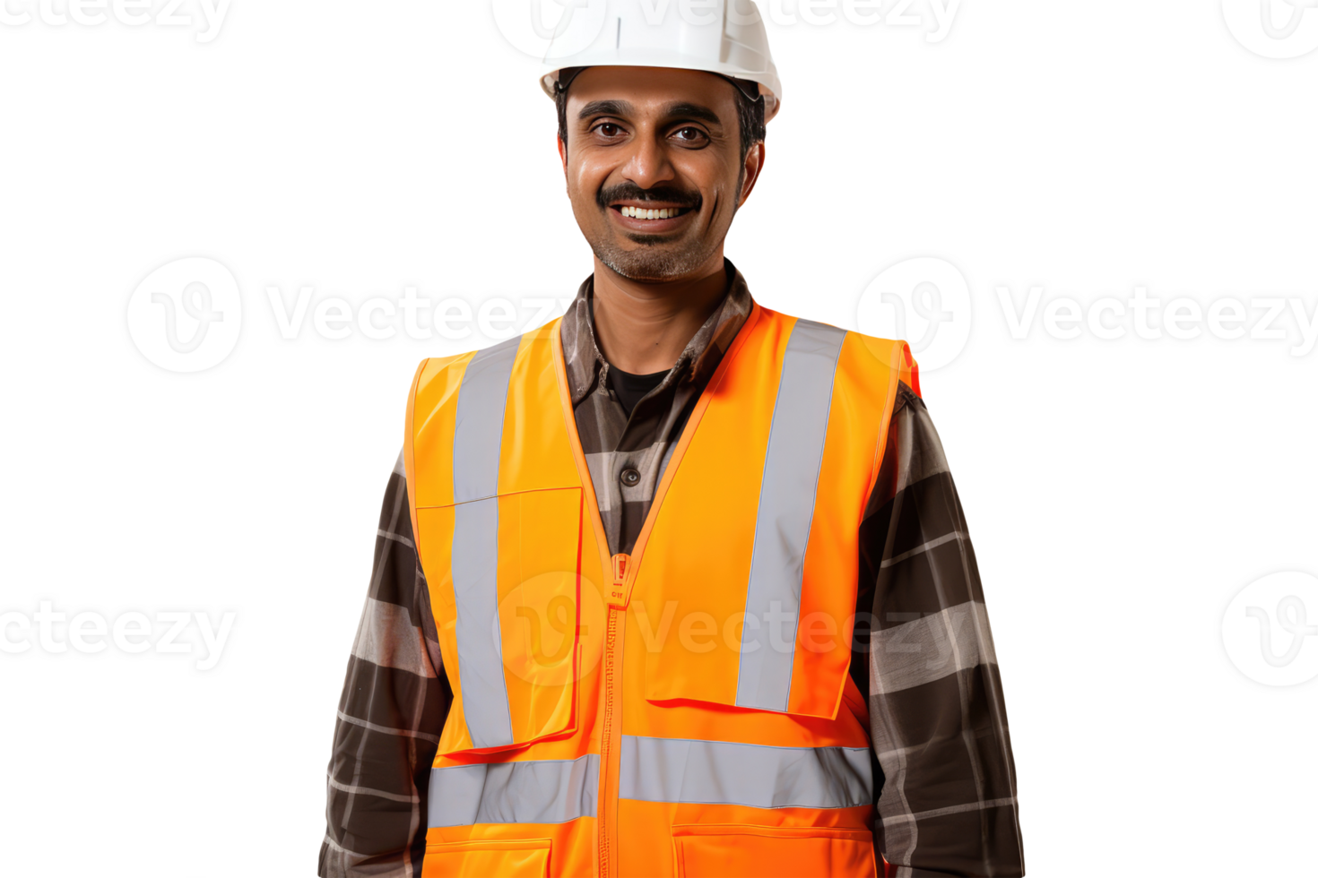Portrait of Happy Mature Man in Construction Attire Created By . png