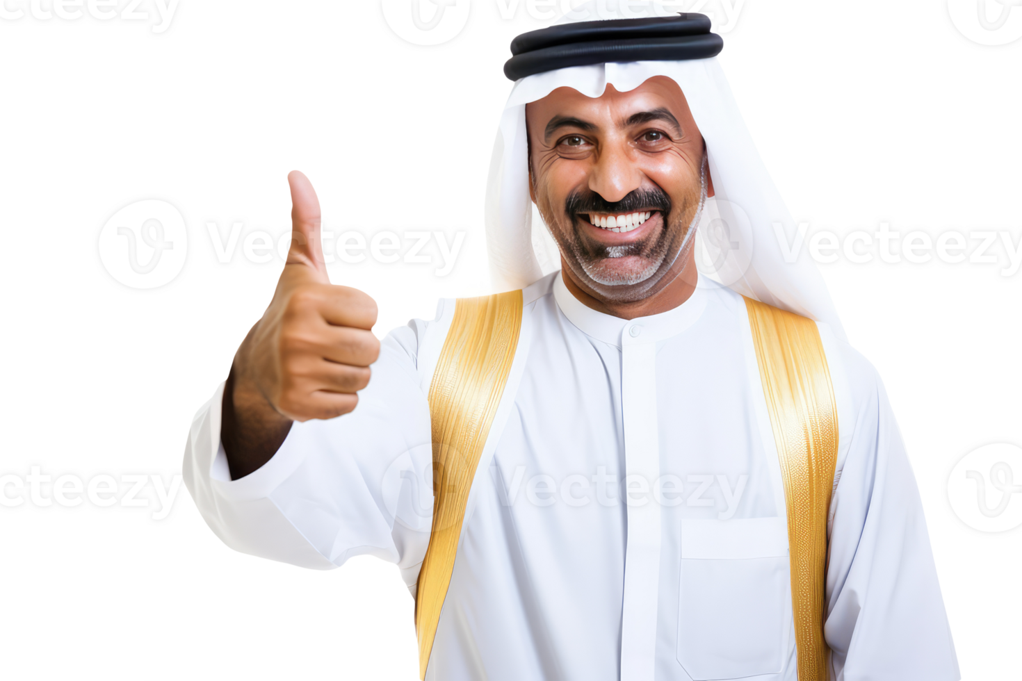 Happy Arabic Man Giving Thumb Up Character Created By . png