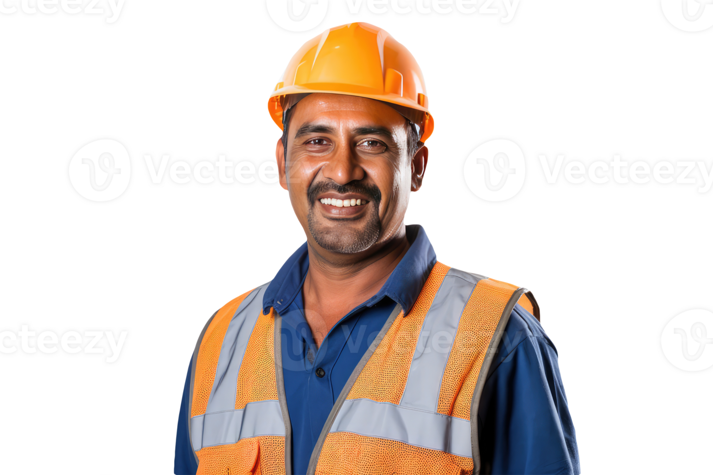 Portrait of Happy Mature Man in Construction Attire Created By . png
