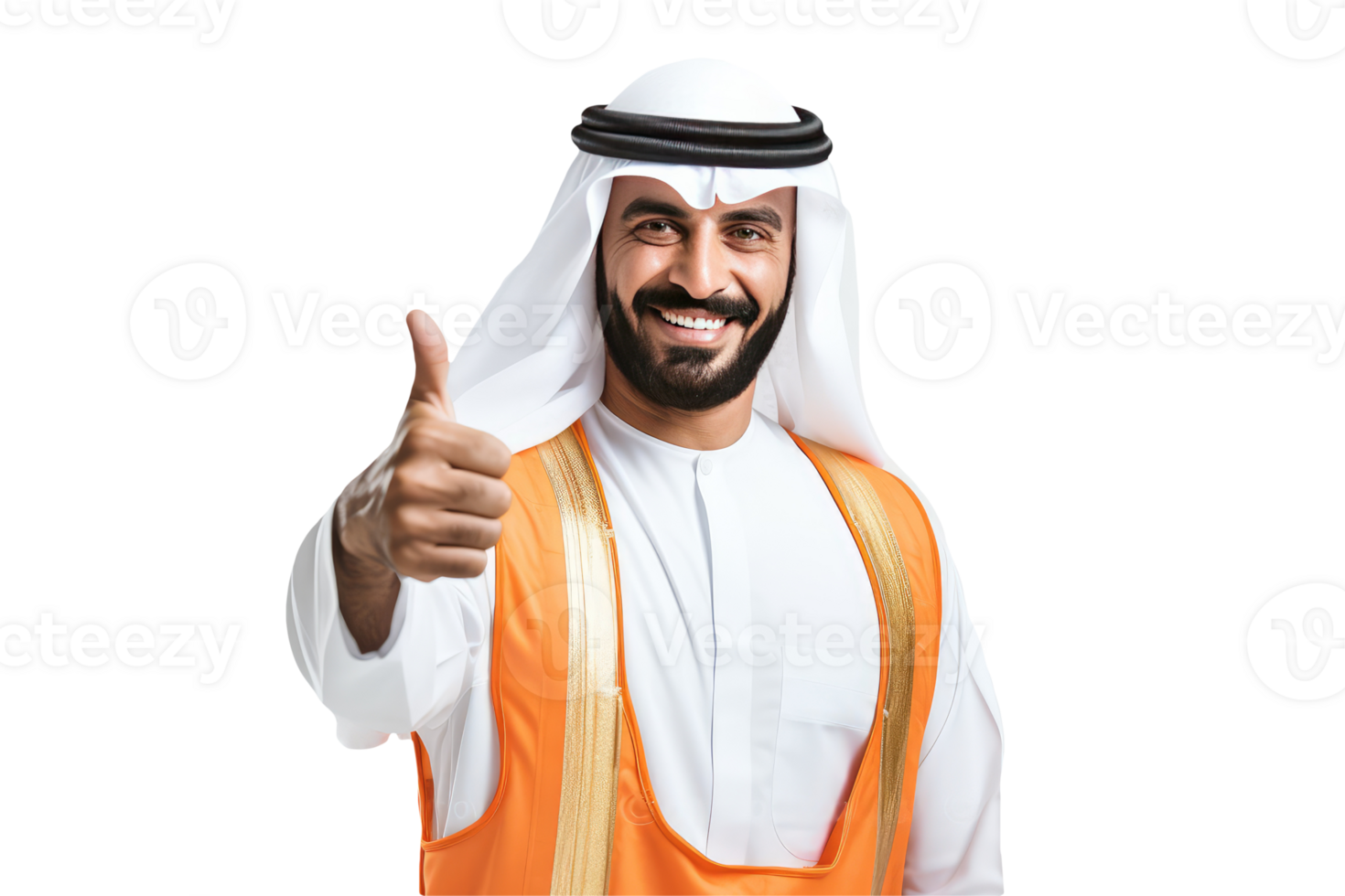 Happy Mature Construction Worker Giving Thumb Up Character Created By . png