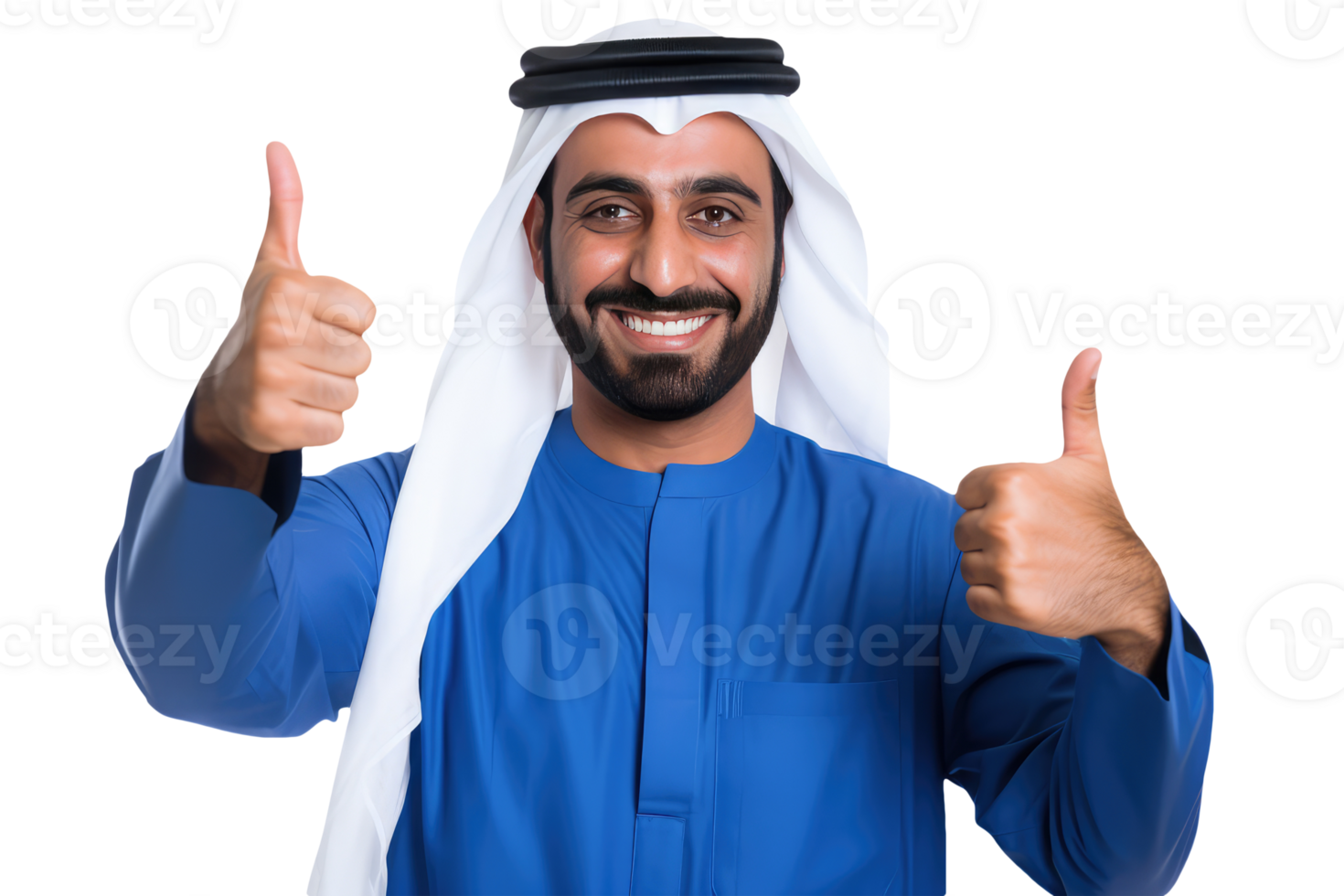 Happy Arabic Man Giving Thumb Up Character Created By . png