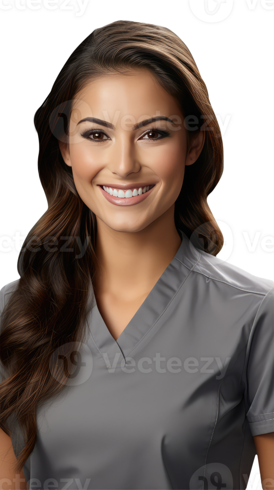 Cheerful Charming Cheering Woman wearing Grey V Shape Neck Dress. A Fictitious Character Created By . png