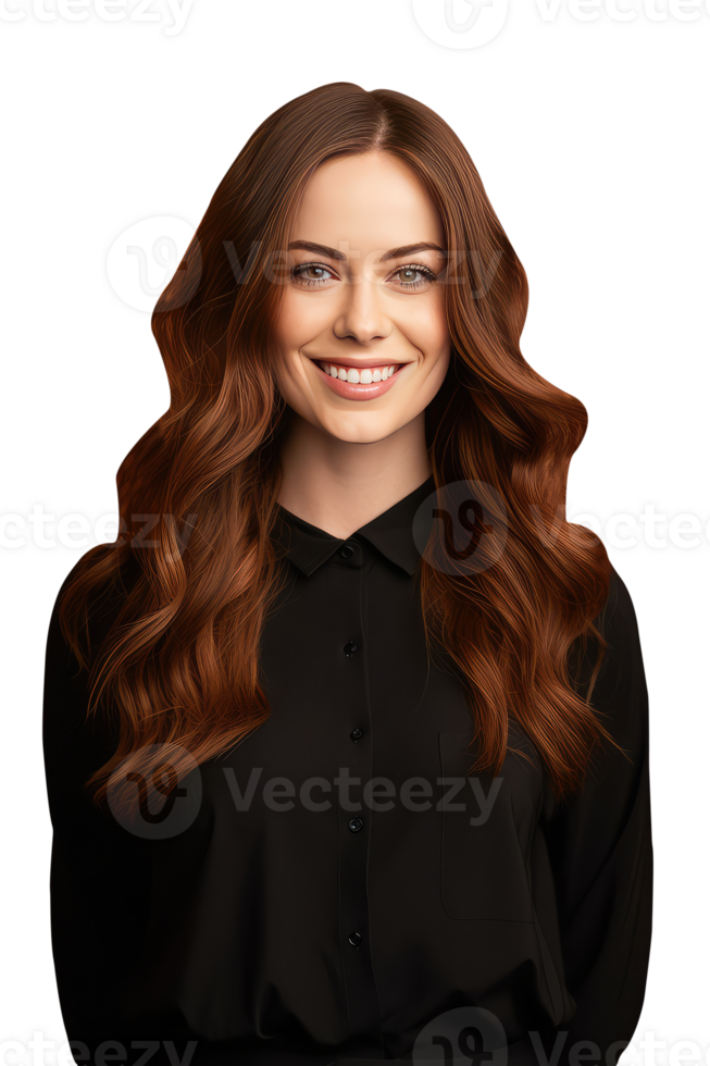 Bright Toothy Woman with Smile on Face and Golden Hair. A Fictitious Character Created By . png