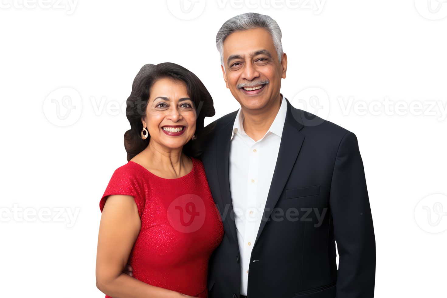 Happy Middle Age Indian Couple Hugging and Standing to Close. A Fictitious Character Created By . png