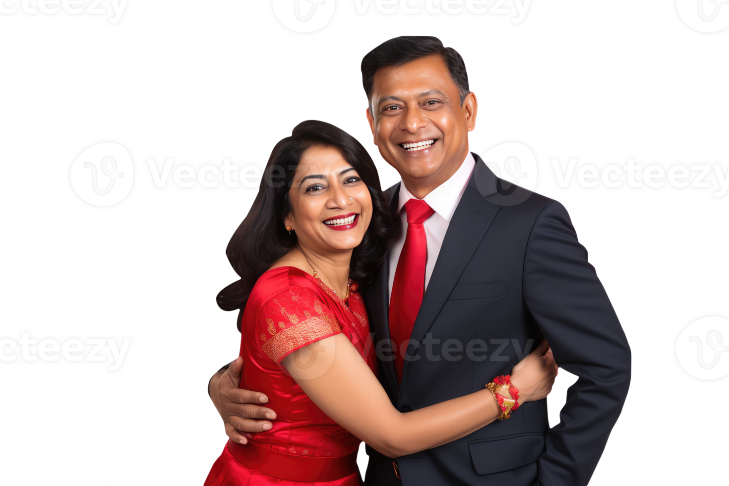 Happy Middle Age Indian Couple Hugging and Standing to Close. A Fictitious Character Created By . png