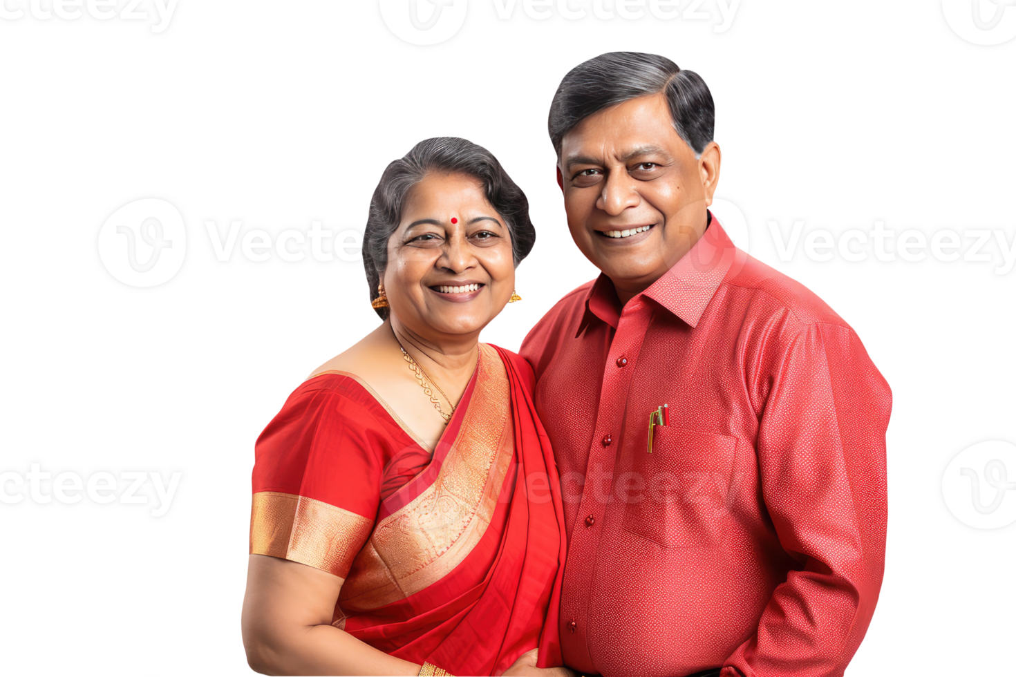 Happy Middle Age Indian Couple Hugging and Standing to Close. A Fictitious Character Created By . png