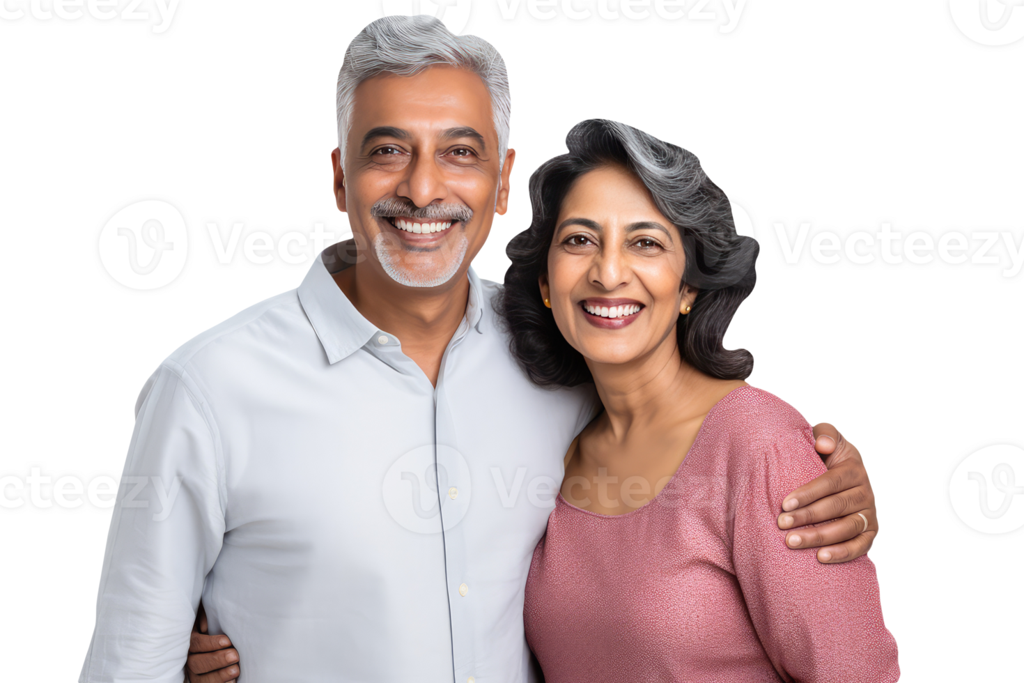 Happy Middle Age Indian Couple Hugging and Standing to Close. A Fictitious Character Created By . png