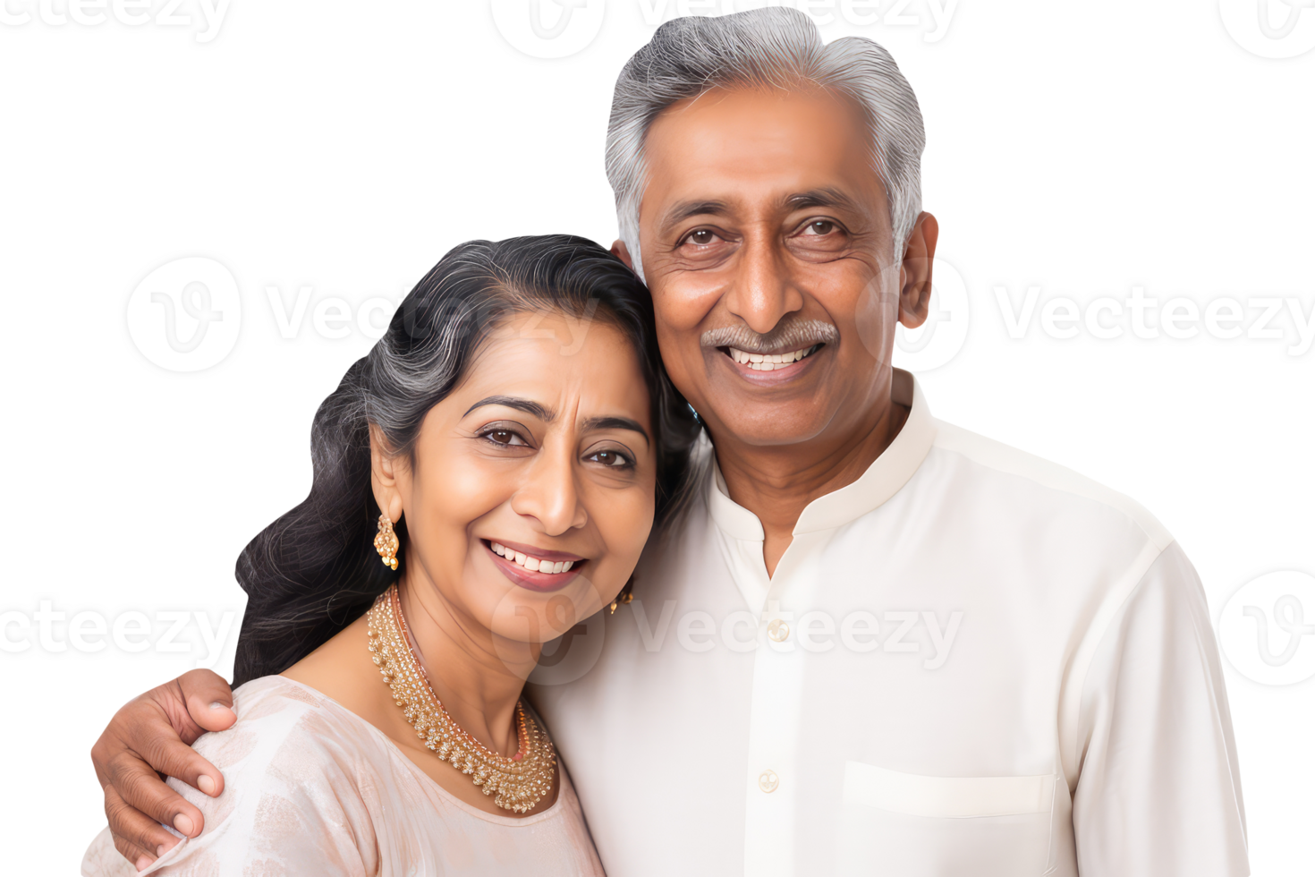 Happy Middle Age Indian Couple Hugging and Standing to Close. A Fictitious Character Created By . png