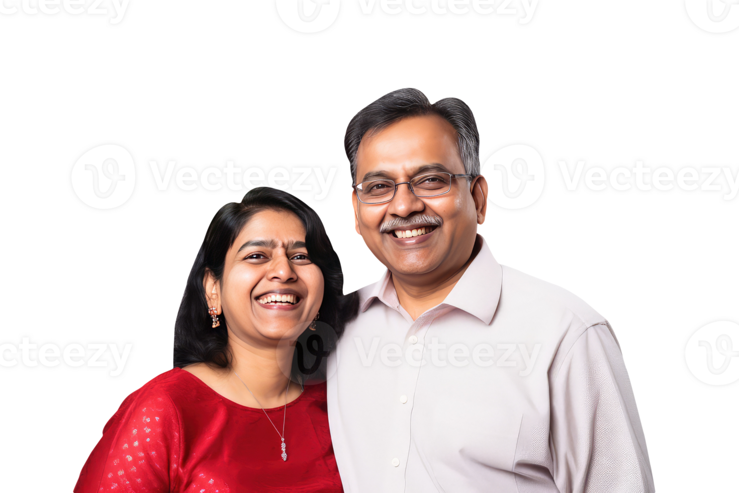 Happy Middle Age Indian Couple Hugging and Standing to Close. A Fictitious Character Created By . png
